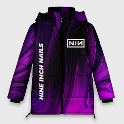 Куртка зимняя женская Nine Inch Nails violet plasma, цвет: 3D-черный