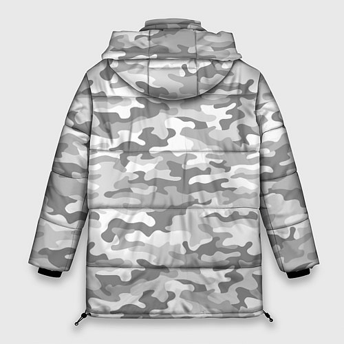 Женская зимняя куртка Камуфляж серый / 3D-Черный – фото 2