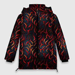 Куртка зимняя женская Оранжевые огоньки, цвет: 3D-черный