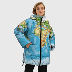 Куртка зимняя женская Атлас мира, цвет: 3D-черный — фото 2