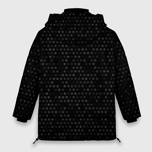 Женская зимняя куртка Behemoth glitch на темном фоне: по-вертикали / 3D-Черный – фото 2