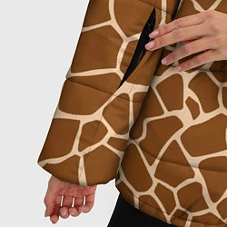 Куртка зимняя женская Пятнистая шкура жирафа, цвет: 3D-черный — фото 2
