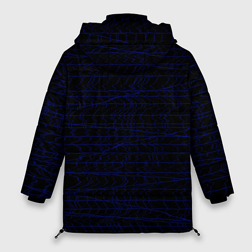 Женская зимняя куртка Текстура черно-синий / 3D-Черный – фото 2