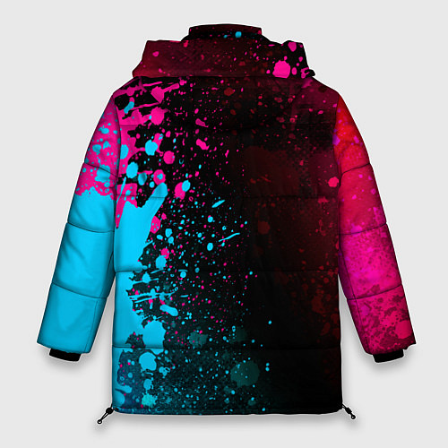 Женская зимняя куртка Goblin Slayer - neon gradient: по-вертикали / 3D-Черный – фото 2