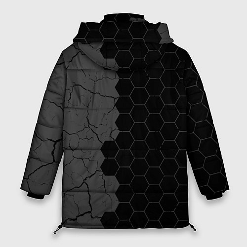 Женская зимняя куртка Elden Ring glitch на темном фоне: по-вертикали / 3D-Черный – фото 2