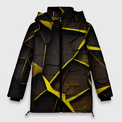 Куртка зимняя женская Угольные разломы, цвет: 3D-черный