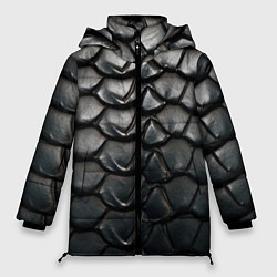 Куртка зимняя женская Кожа черной мамбы, цвет: 3D-светло-серый