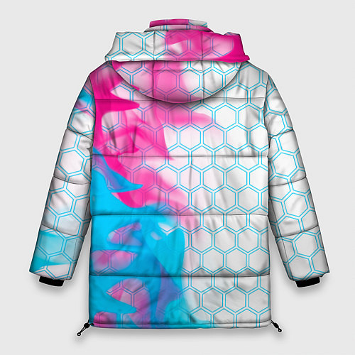 Женская зимняя куртка Fortnite neon gradient style: по-вертикали / 3D-Черный – фото 2
