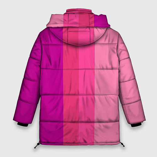 Женская зимняя куртка Группа Black pink на фоне оттенков розового / 3D-Черный – фото 2