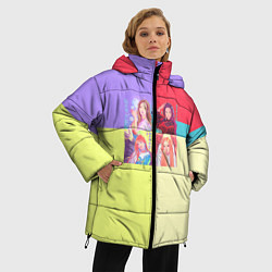Куртка зимняя женская Блек Пинк - разноцветный, цвет: 3D-красный — фото 2