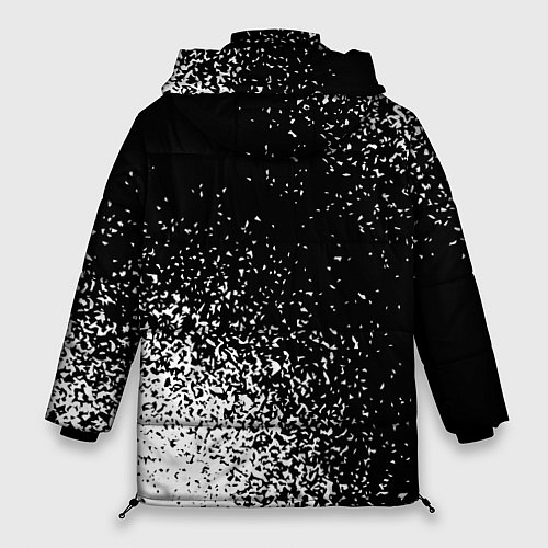 Женская зимняя куртка The Offspring и рок символ на темном фоне / 3D-Черный – фото 2