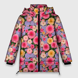 Женская зимняя куртка Узор цветами