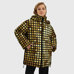 Куртка зимняя женская Золотая мозаика, поверхность диско шара, цвет: 3D-светло-серый — фото 2
