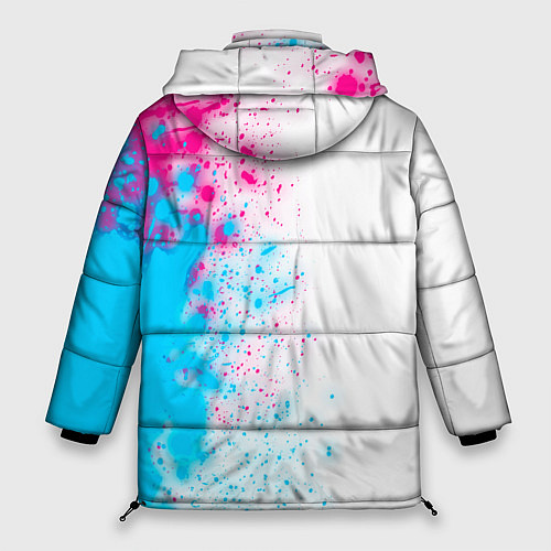 Женская зимняя куртка Papa Roach neon gradient style: по-вертикали / 3D-Черный – фото 2