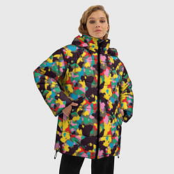 Куртка зимняя женская Модный красочный камуфляж, цвет: 3D-черный — фото 2