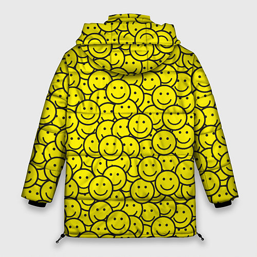 Женская зимняя куртка Счастливые смайлики / 3D-Светло-серый – фото 2
