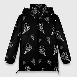 Куртка зимняя женская Каракули сплошной креатив, цвет: 3D-черный