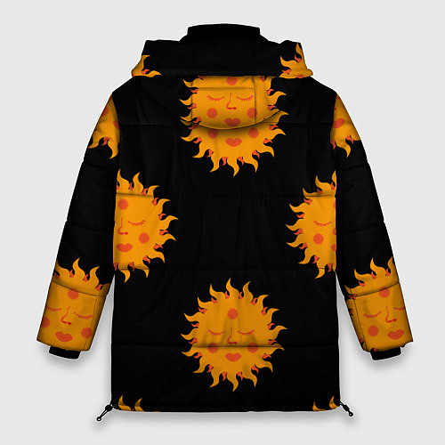 Женская зимняя куртка Красно солнышко / 3D-Черный – фото 2