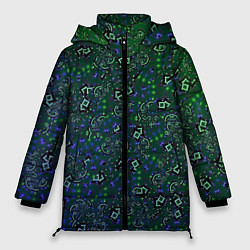 Куртка зимняя женская Изумрудный космос, цвет: 3D-черный