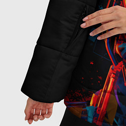 Куртка зимняя женская AI Робот digital pop-art, цвет: 3D-черный — фото 2