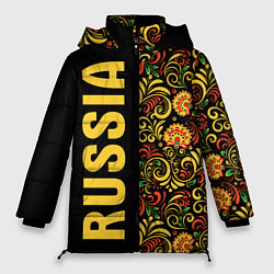 Куртка зимняя женская Russia хохлома, цвет: 3D-светло-серый