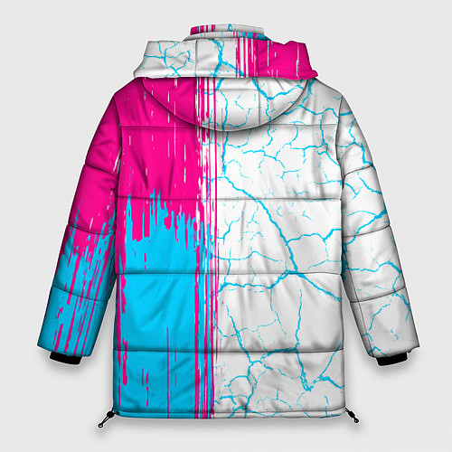 Женская зимняя куртка Hellsing neon gradient style: по-вертикали / 3D-Черный – фото 2