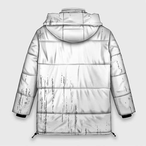 Женская зимняя куртка Brawl Stars glitch на светлом фоне: надпись, симво / 3D-Черный – фото 2