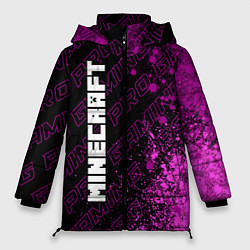 Куртка зимняя женская Minecraft pro gaming: по-вертикали, цвет: 3D-черный