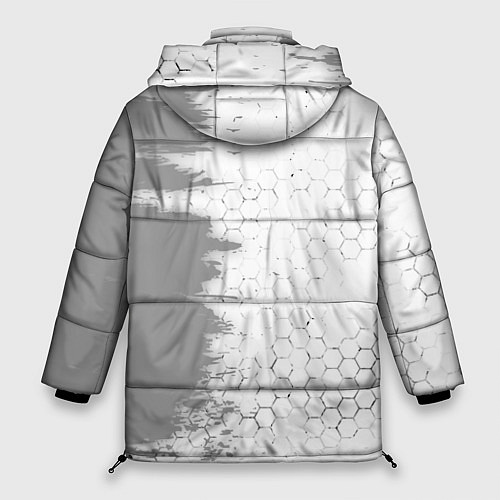 Женская зимняя куртка Rust glitch на светлом фоне: по-вертикали / 3D-Черный – фото 2