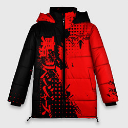 Куртка зимняя женская Группировка Вальхалла - Tokyo revengers, цвет: 3D-красный