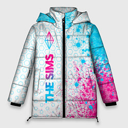 Куртка зимняя женская The Sims neon gradient style: по-вертикали, цвет: 3D-черный
