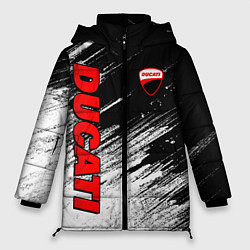 Куртка зимняя женская Ducati - потертости краски, цвет: 3D-светло-серый