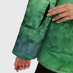 Куртка зимняя женская Травяные пиксели, цвет: 3D-черный — фото 2
