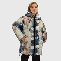 Куртка зимняя женская Тай дай паттерн, цвет: 3D-черный — фото 2