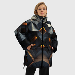 Куртка зимняя женская Объемные конструкция, цвет: 3D-черный — фото 2
