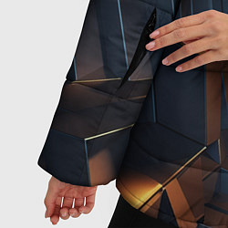Куртка зимняя женская Объемные полигоны, цвет: 3D-черный — фото 2