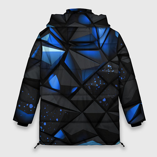 Женская зимняя куртка Blue black texture / 3D-Черный – фото 2