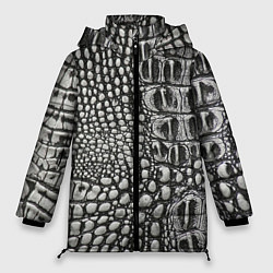 Женская зимняя куртка Кожа крокодила - текстура