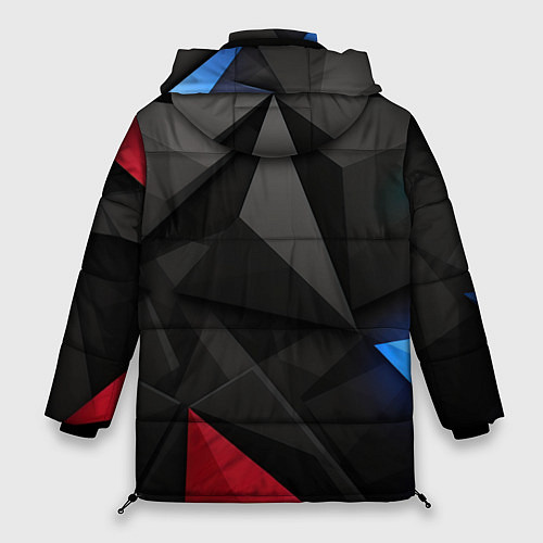 Женская зимняя куртка Black blue red elements / 3D-Черный – фото 2