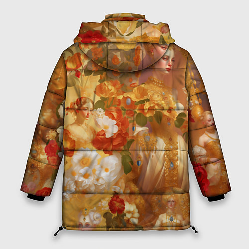 Женская зимняя куртка Девушки в золоте / 3D-Черный – фото 2