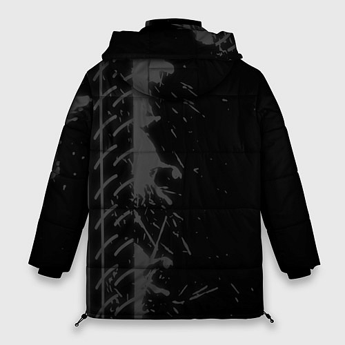 Женская зимняя куртка Yamaha speed на темном фоне со следами шин: по-вер / 3D-Черный – фото 2