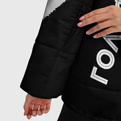 Куртка зимняя женская Гольфист из России и герб РФ: надпись, символ, цвет: 3D-черный — фото 2