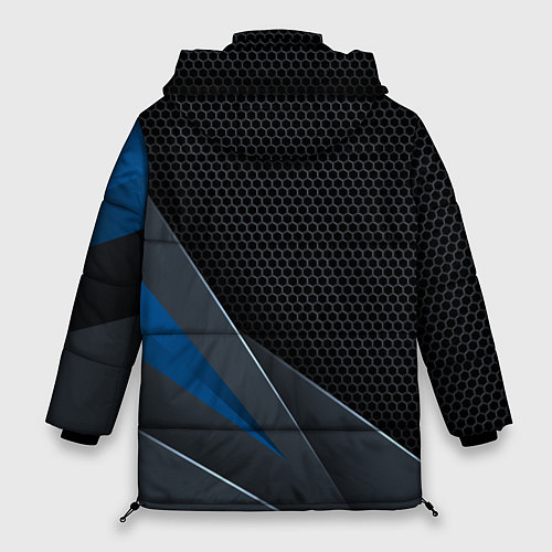 Женская зимняя куртка Фольцваген - синяя броня / 3D-Черный – фото 2