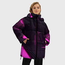 Куртка зимняя женская Киберпространство, цвет: 3D-черный — фото 2