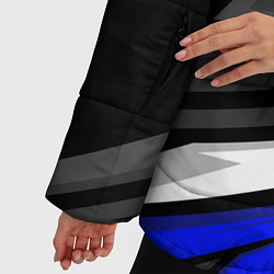 Куртка зимняя женская Volkswagen - Синяя абстракция, цвет: 3D-черный — фото 2