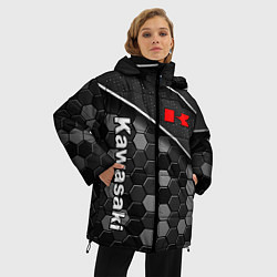 Куртка зимняя женская Kawasaki - технологическая, цвет: 3D-черный — фото 2