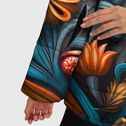 Куртка зимняя женская Mirrow floral pattern - art - vogue, цвет: 3D-светло-серый — фото 2