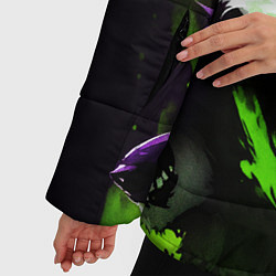 Куртка зимняя женская Кислотный енот, цвет: 3D-черный — фото 2
