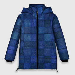 Куртка зимняя женская Джинсовая клетка, цвет: 3D-черный
