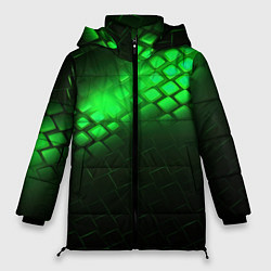 Женская зимняя куртка Неоновые зеленые пластины